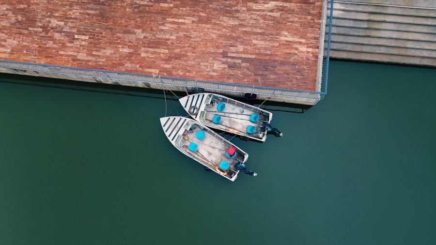 Photo pontoon boat pontoons