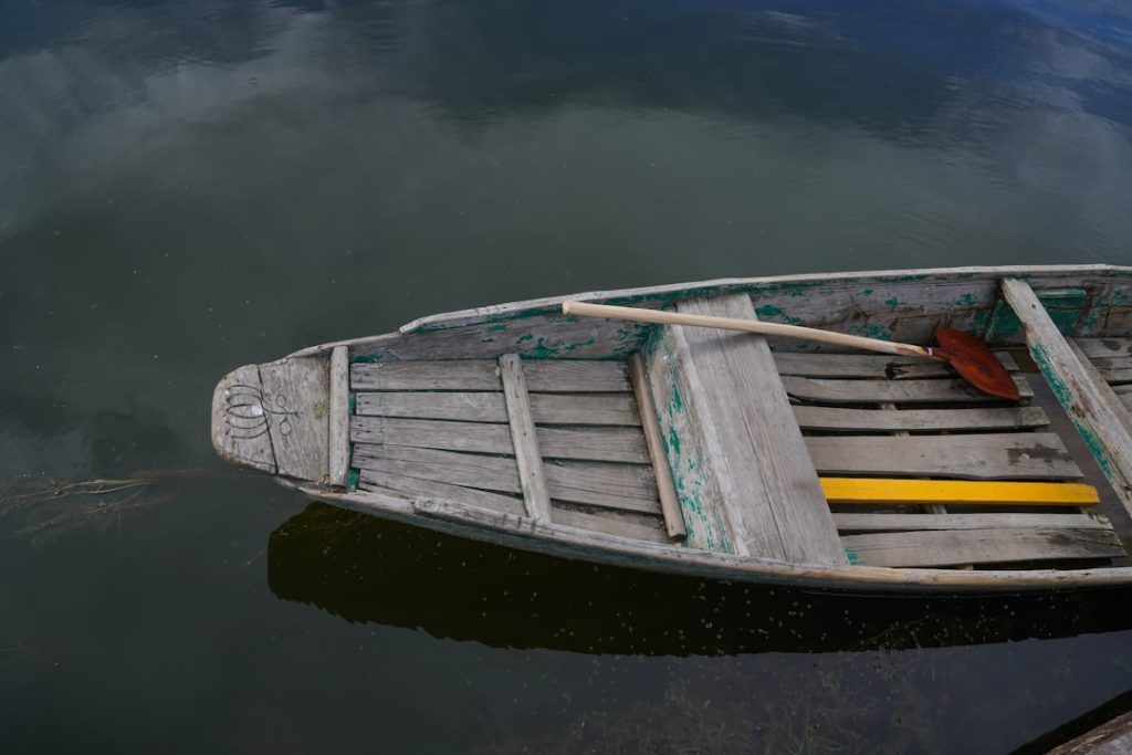 Photo pontoon boat pontoons